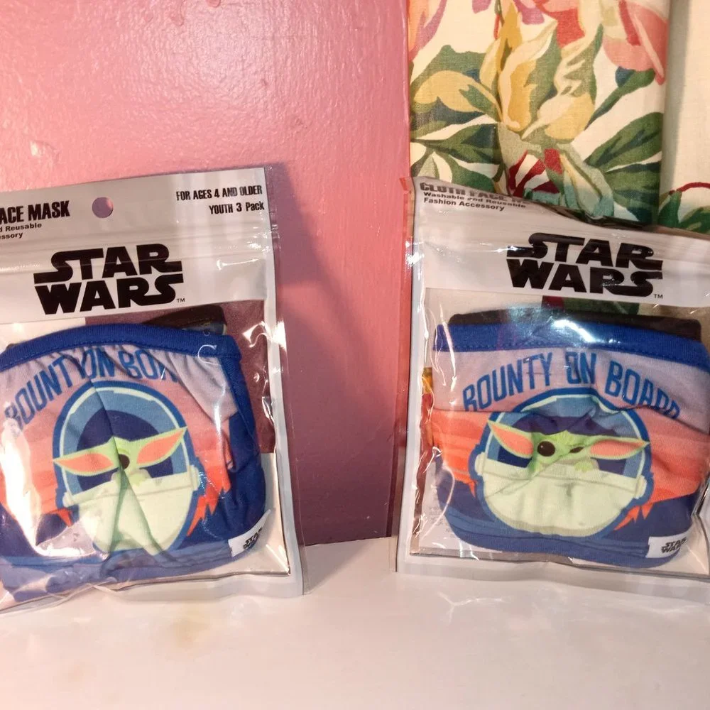 Assorted BOYS CLOTH Face Mask Bundle of 4 Packs, 12 IN TOTAL, NEW!